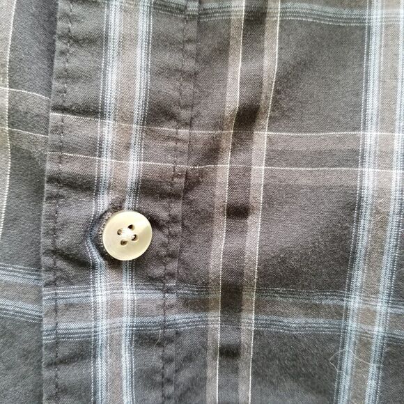 Van Heusen short sleeve button down Shirt 3xlt 20-20 1\2 blue plaid - Picture 3 of 6